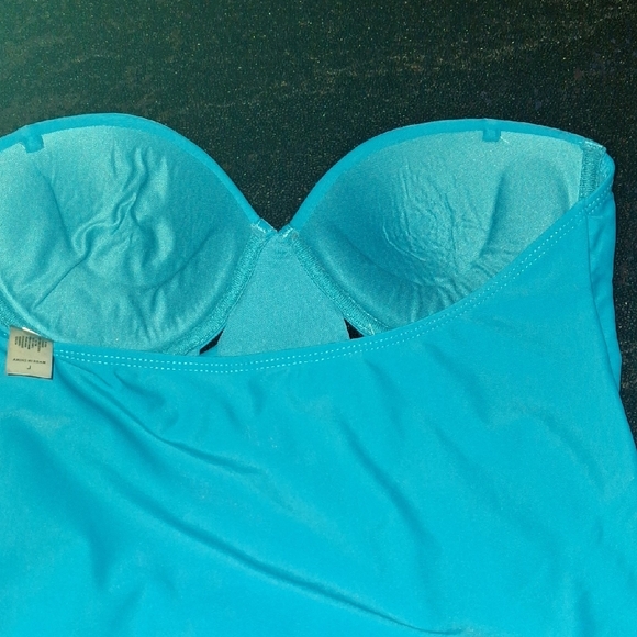 TiniBikini Turquoise Cutout One Piece Swimsuit - Picture 6 of 6
